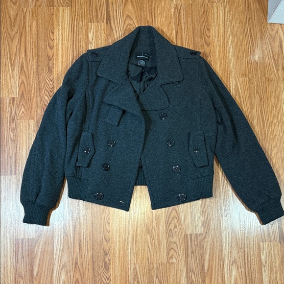 Moda International Jackets & Blazers - Moda International Dark Gray Pea Coat